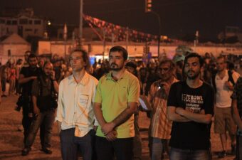 Erdem Gunduz during the Standing Man protest