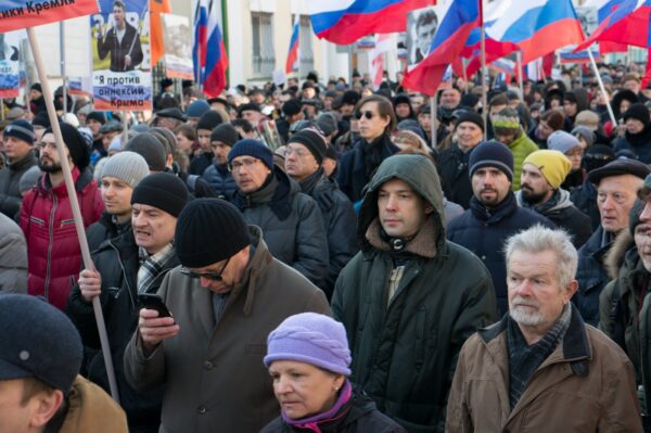 Boris Nemtsov remembering rally in Moscow 27 February 2016.