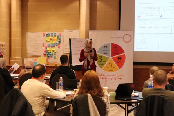 Noor Zada leading a training opportunity