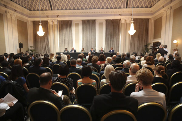 Image of the audience at the China Tribunal in London, 2019.