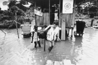 PBI hut in Cacarica during flooding.