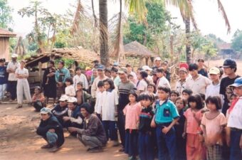 A community meeting of farmers in Vietnam